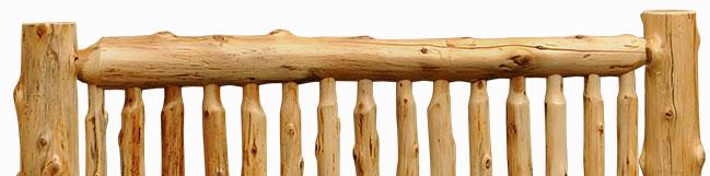 Headboard For Cedar Small Spindle Log Bed