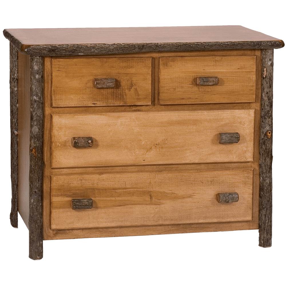 Hickory Four Drawer Low Boy