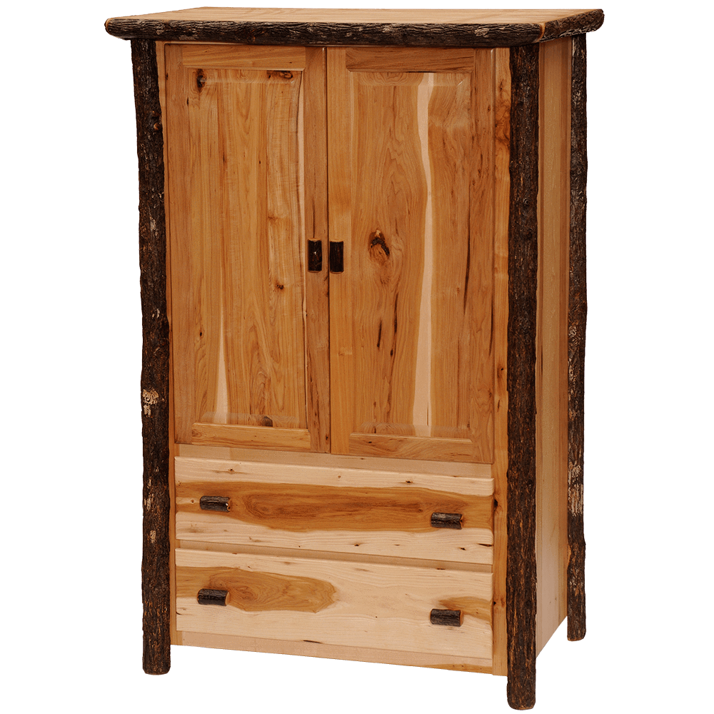 Hickory Two Drawer Wardrobe