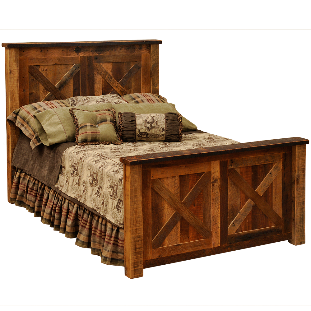 Barnwood Barndoor Bed