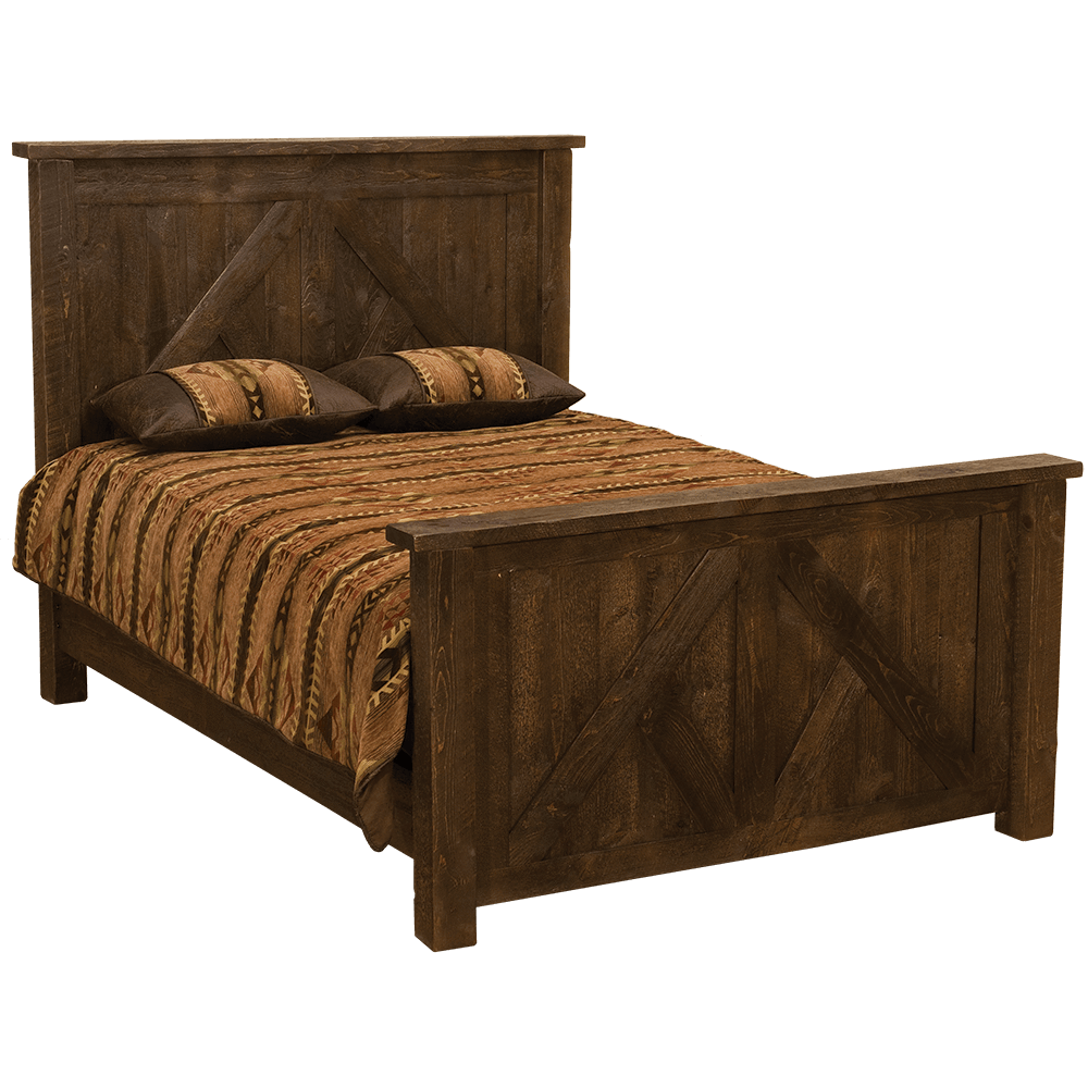 Frontier Timber Frame Bed - w/Low Profile Footboard