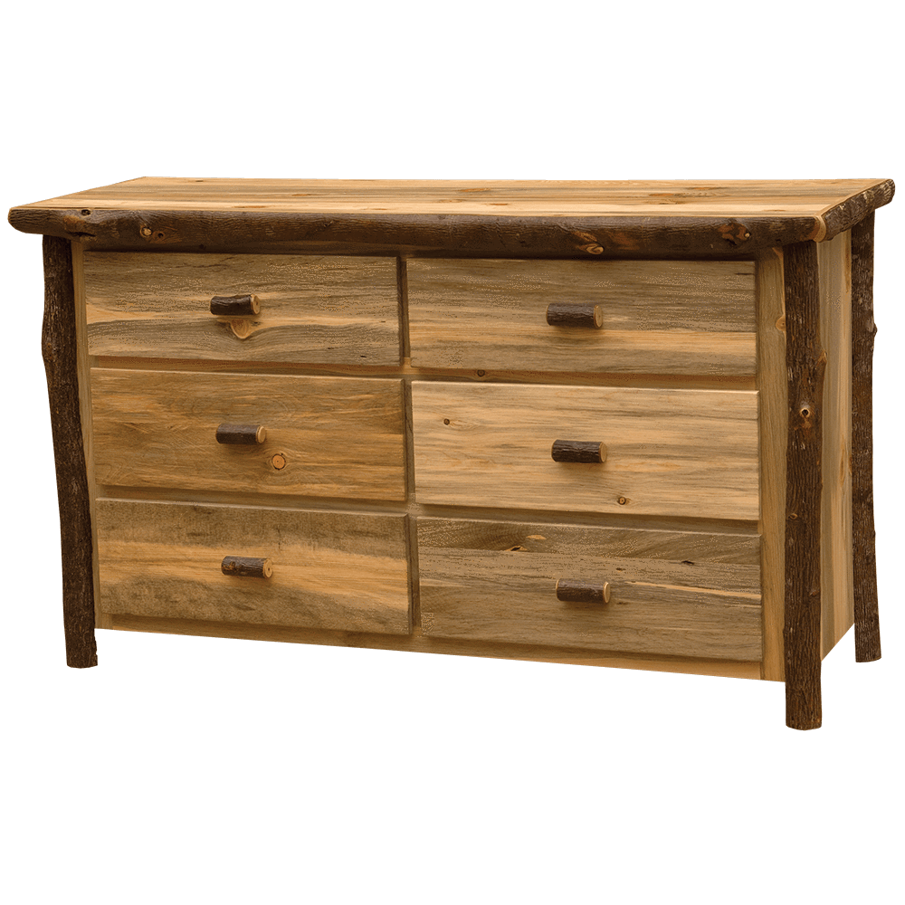 Blue Stain Pine Glacier Six Drawer Dresser