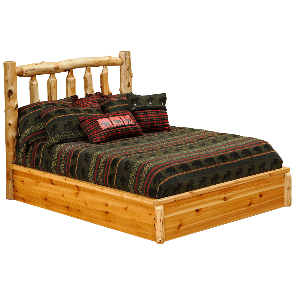 Cedar Platform Log Bed