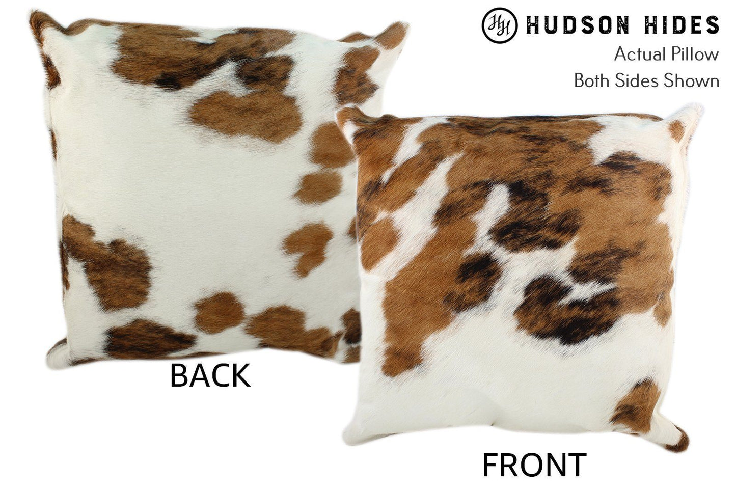 Tricolor 20"x20" Brazilian Cowhide Pillow #10256 by Hudson Hides333