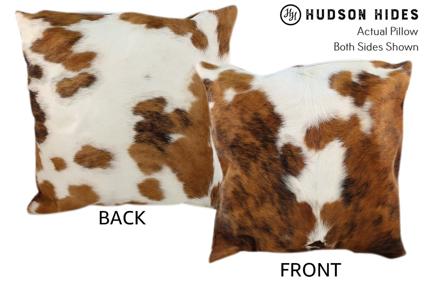 Tricolor 20"x20" Brazilian Cowhide Pillow #10456 by Hudson Hides