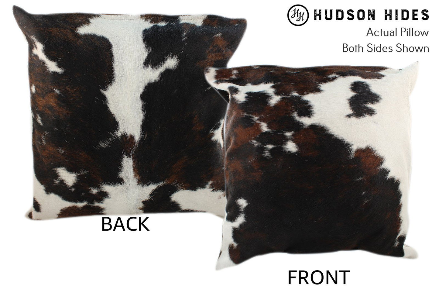 Tricolor 20"x20" Brazilian Cowhide Pillow #10458 by Hudson Hides