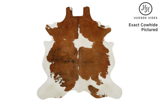 Brown And White Cowhide Rug #11647