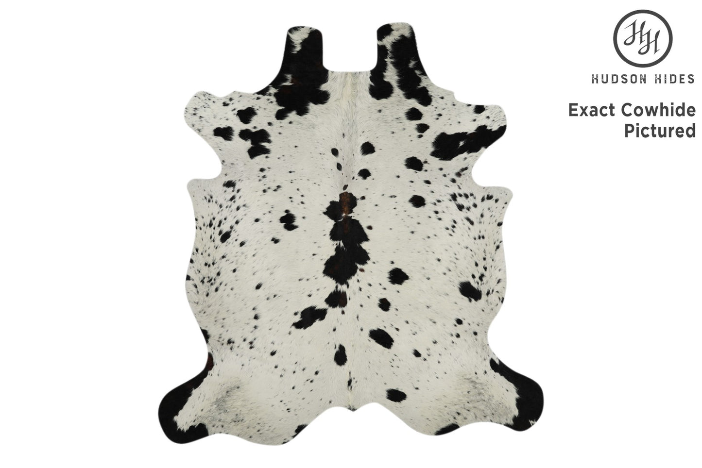 Salt And Pepper Black Cowhide Rug #11648