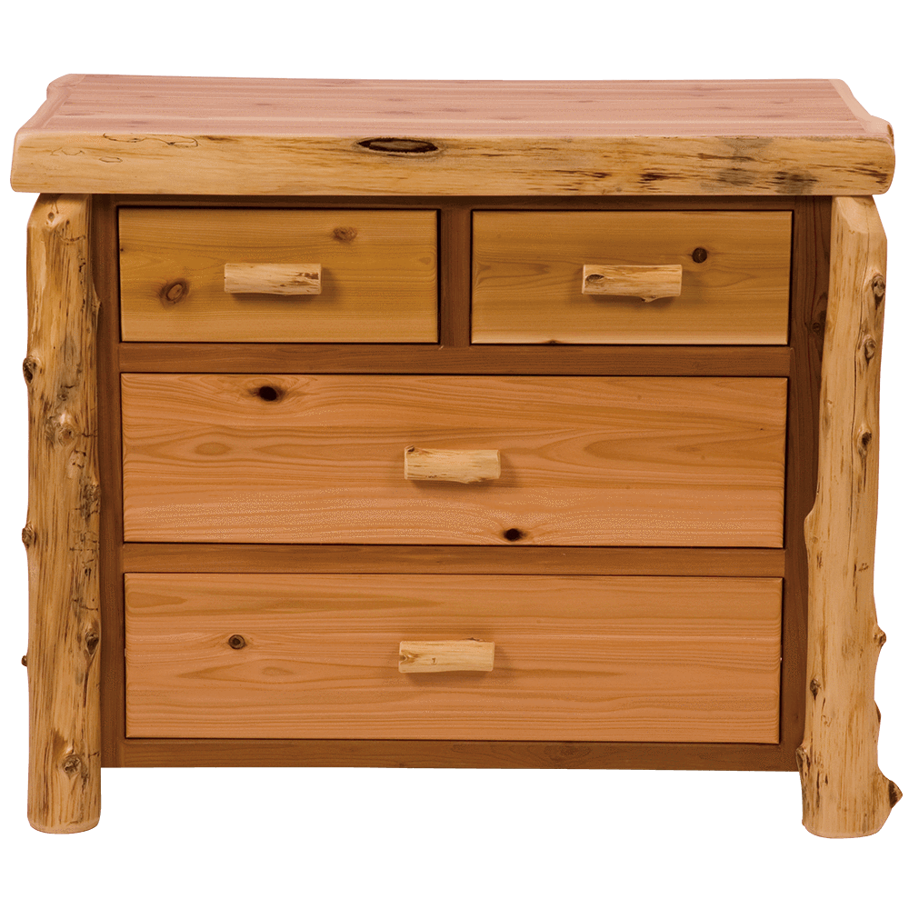 Cedar Four Drawer Low Boy