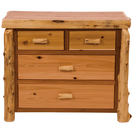 Cedar Four Drawer Low Boy