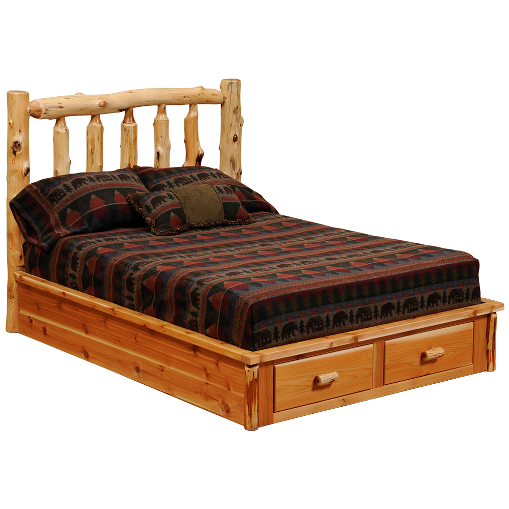 Cedar Footboard Dresser for Platform Bed