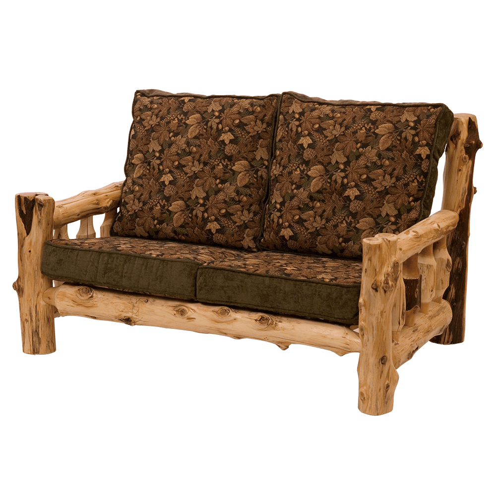 Cedar Log Frame Loveseat