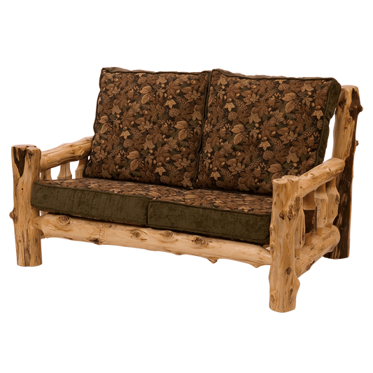 Cedar Log Frame Loveseat