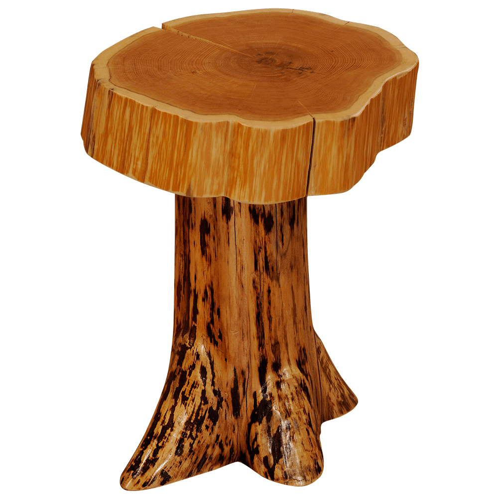 Cedar Stump End Table