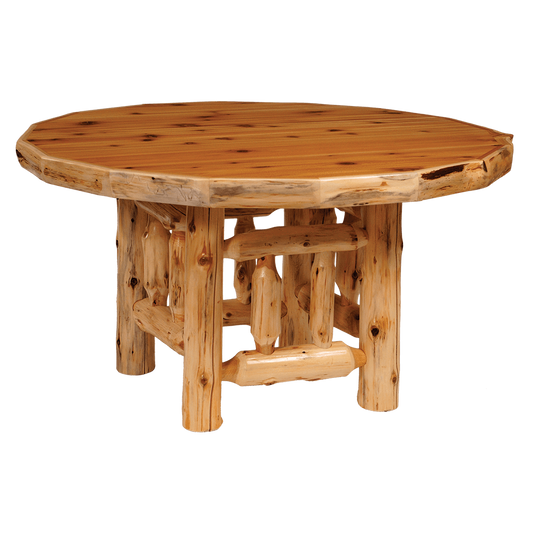 Cedar Round Log Dining Table