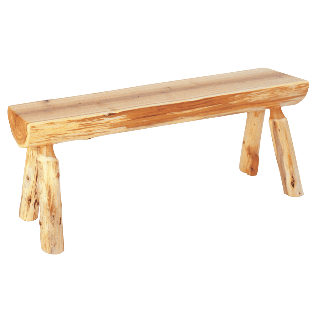 Cedar Log Bench