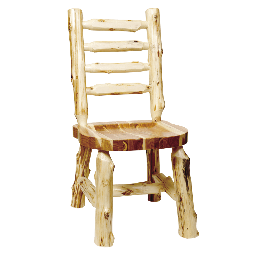 Cedar Ladder-back Log Side Chair