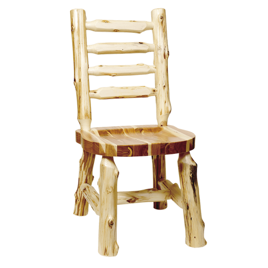 Cedar Ladder-back Log Side Chair