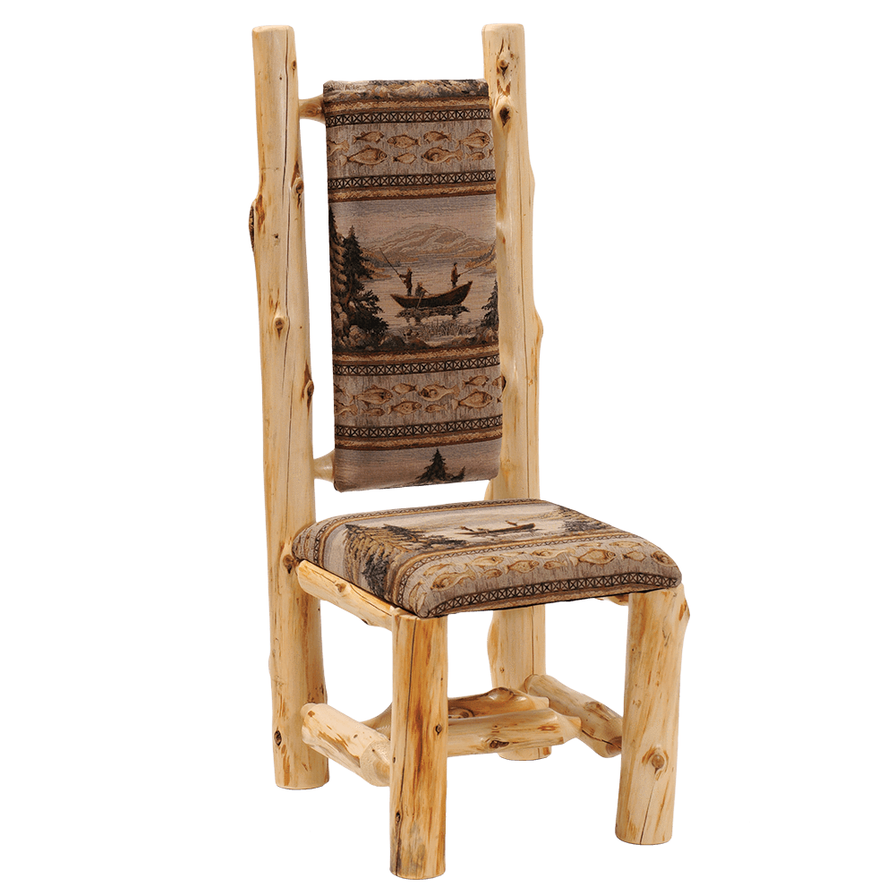 Cedar High Back Upholstered Side Chair