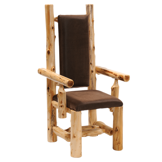 Cedar High Back Upholstered Arm Chair