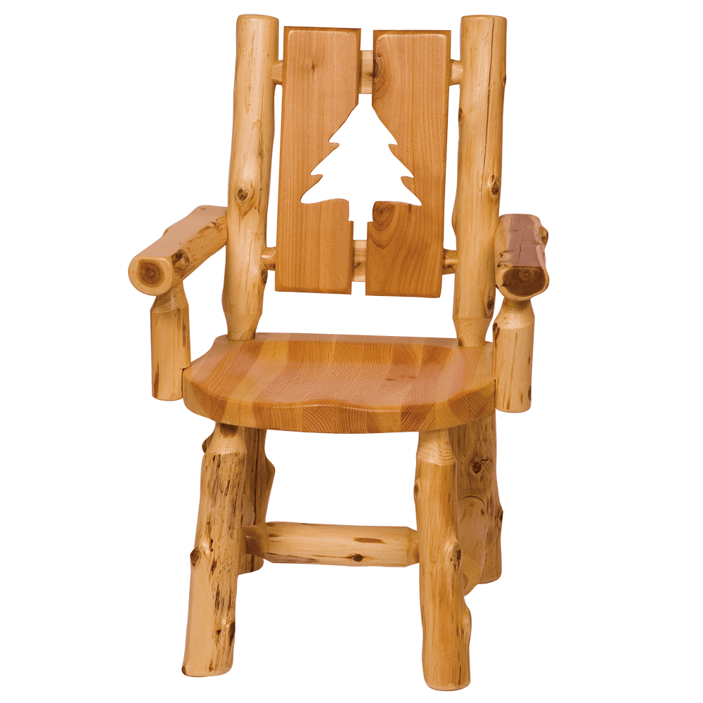 Traditional Cedar Log Cut Out Armchair