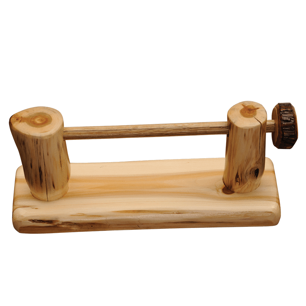 Cedar Wall-Mounted Toilet Paper Holder w/Rod