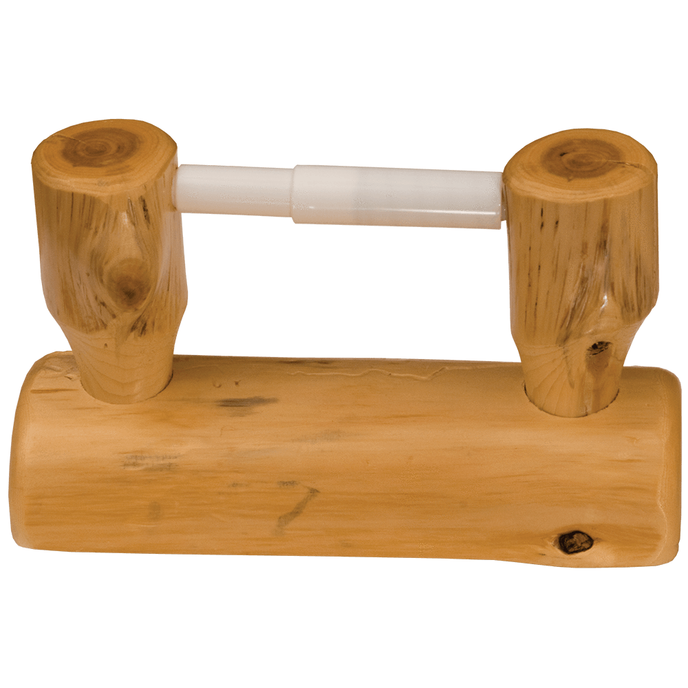 Cedar Wall-Mounted Toilet Paper Holder w/Spring