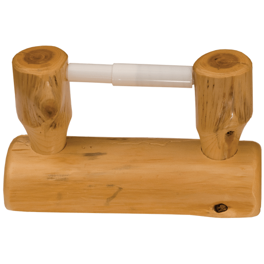 Cedar Wall-Mounted Toilet Paper Holder w/Spring