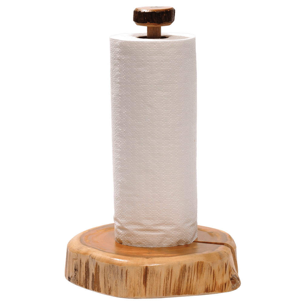 Cedar Free-Standing Paper Towel Holder