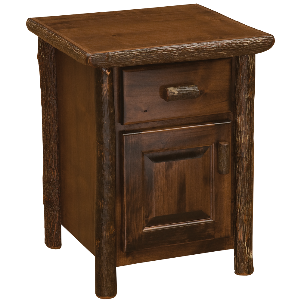 Hickory Enclosed Nightstand