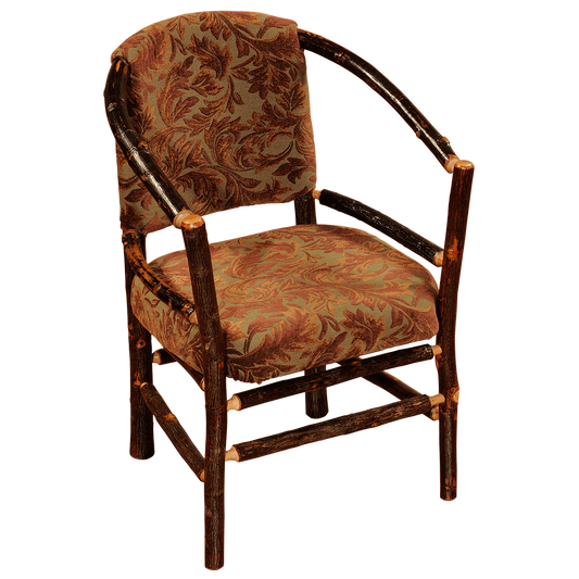 Hickory Hoop Chair with Upholstered Seat and Back