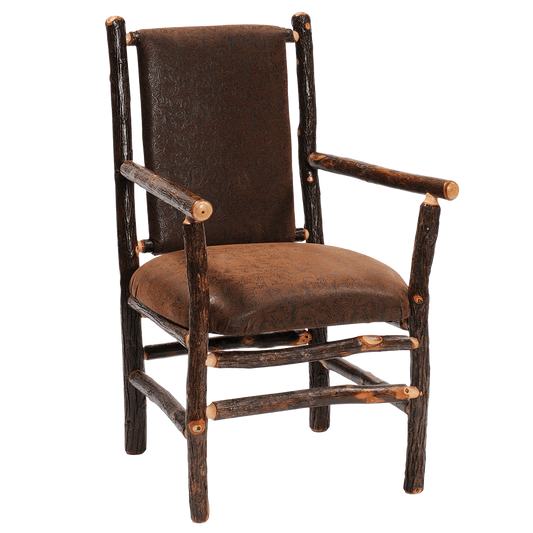 Hickory Upholstered Back Arm Chair