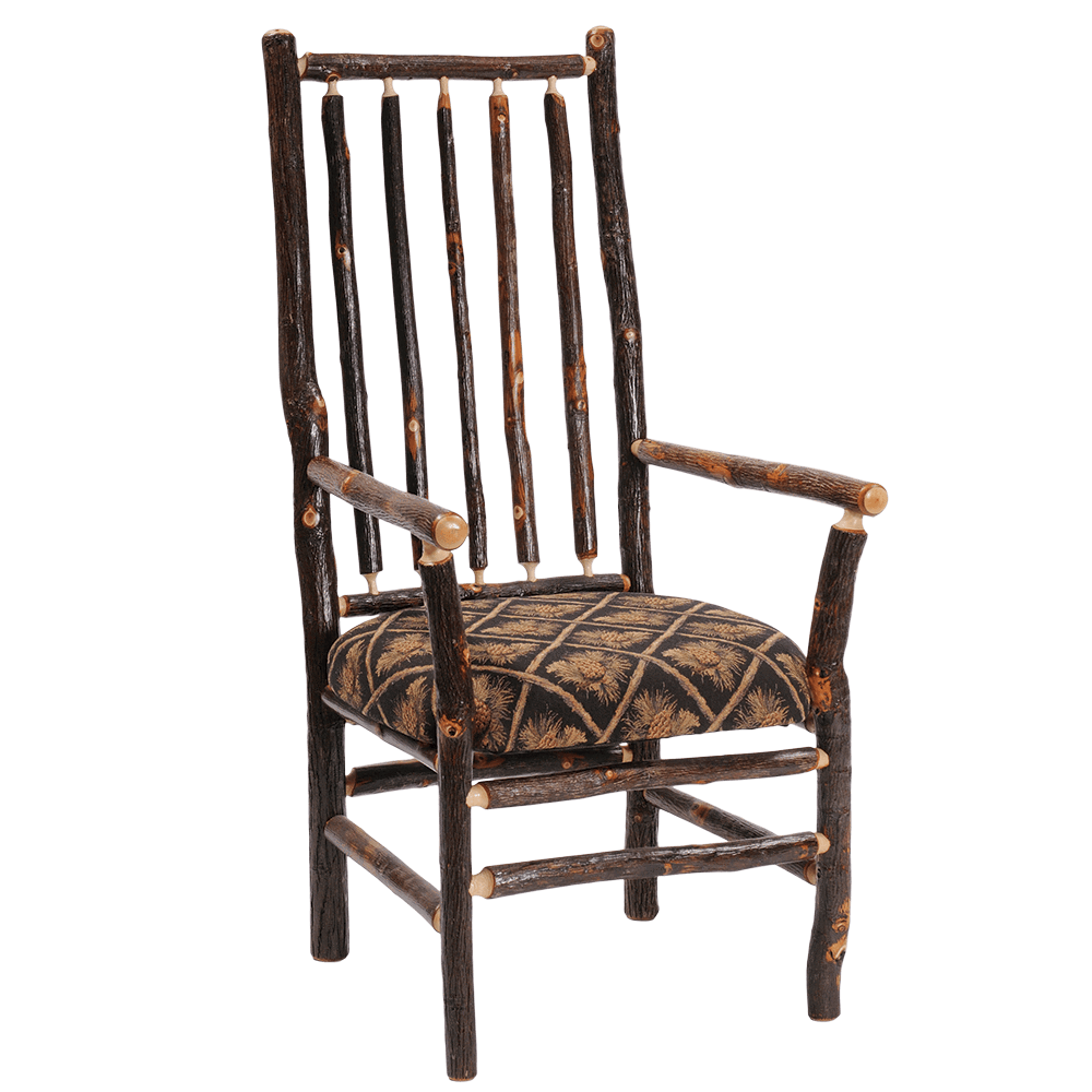 Hickory High Back Spoke Back Arm Chair