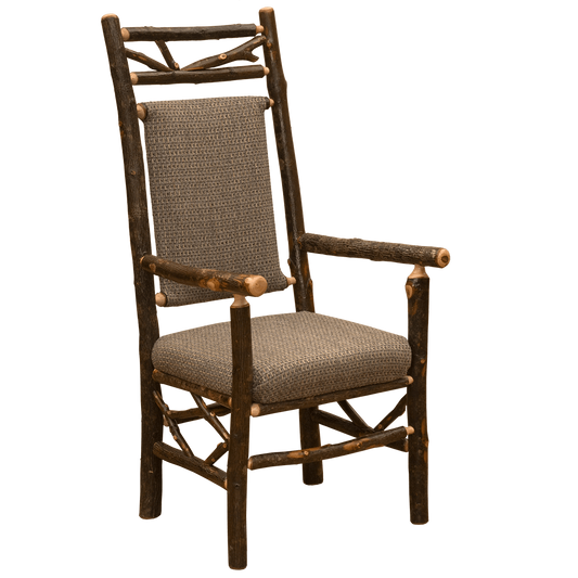 Hickory Twig Upholstered Back Arm Chair