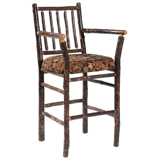 Hickory Barstool with Arms