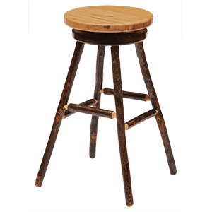 Hickory  Round Swivel Barstool