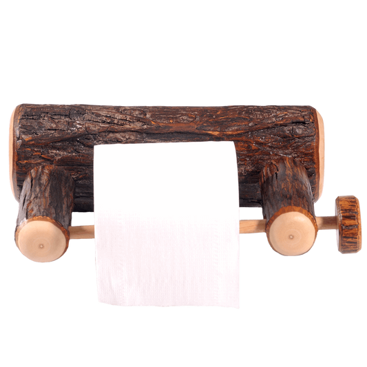 Hickory Wall-Mounted Toilet Paper Holder w/Rod