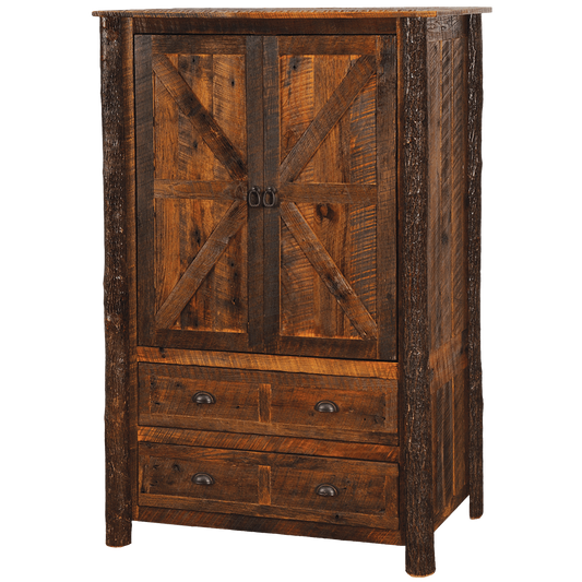 Barnwood Two Drawer Wardrobe