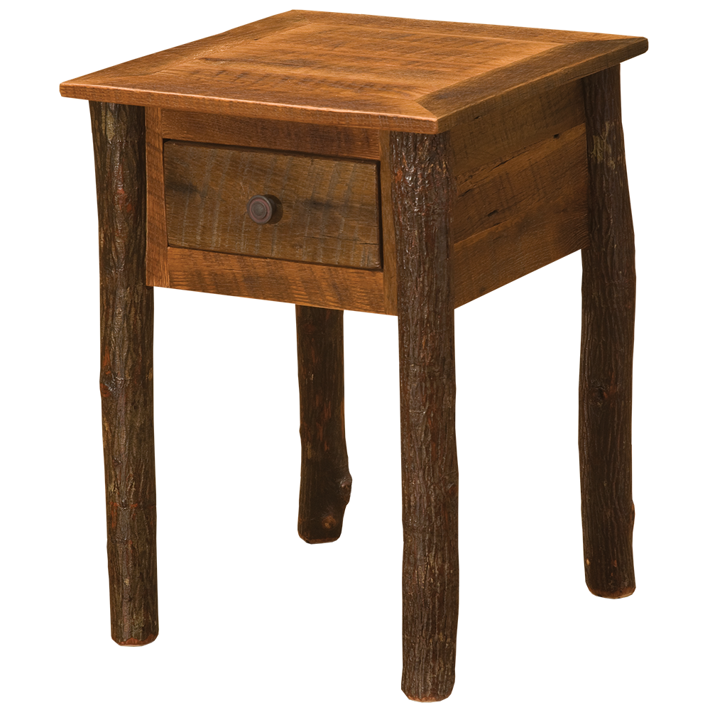 Barnwood One Drawer End Table