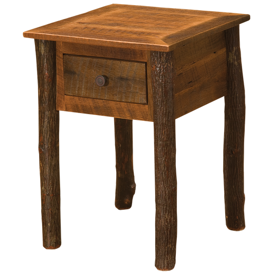 Barnwood One Drawer End Table