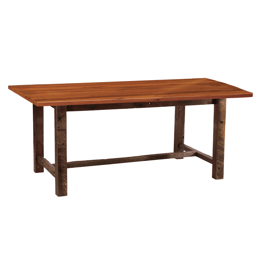 Reclaimed Barnwood Rectangle Harvest Dining Table