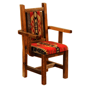 Barnwood Artisan Upholstered Arm Chair