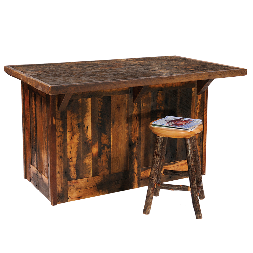 Reclaimed Barnwood Kitchen Island