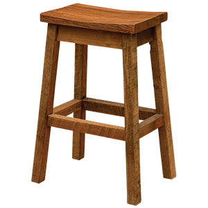 Barnwood Saddle Stool