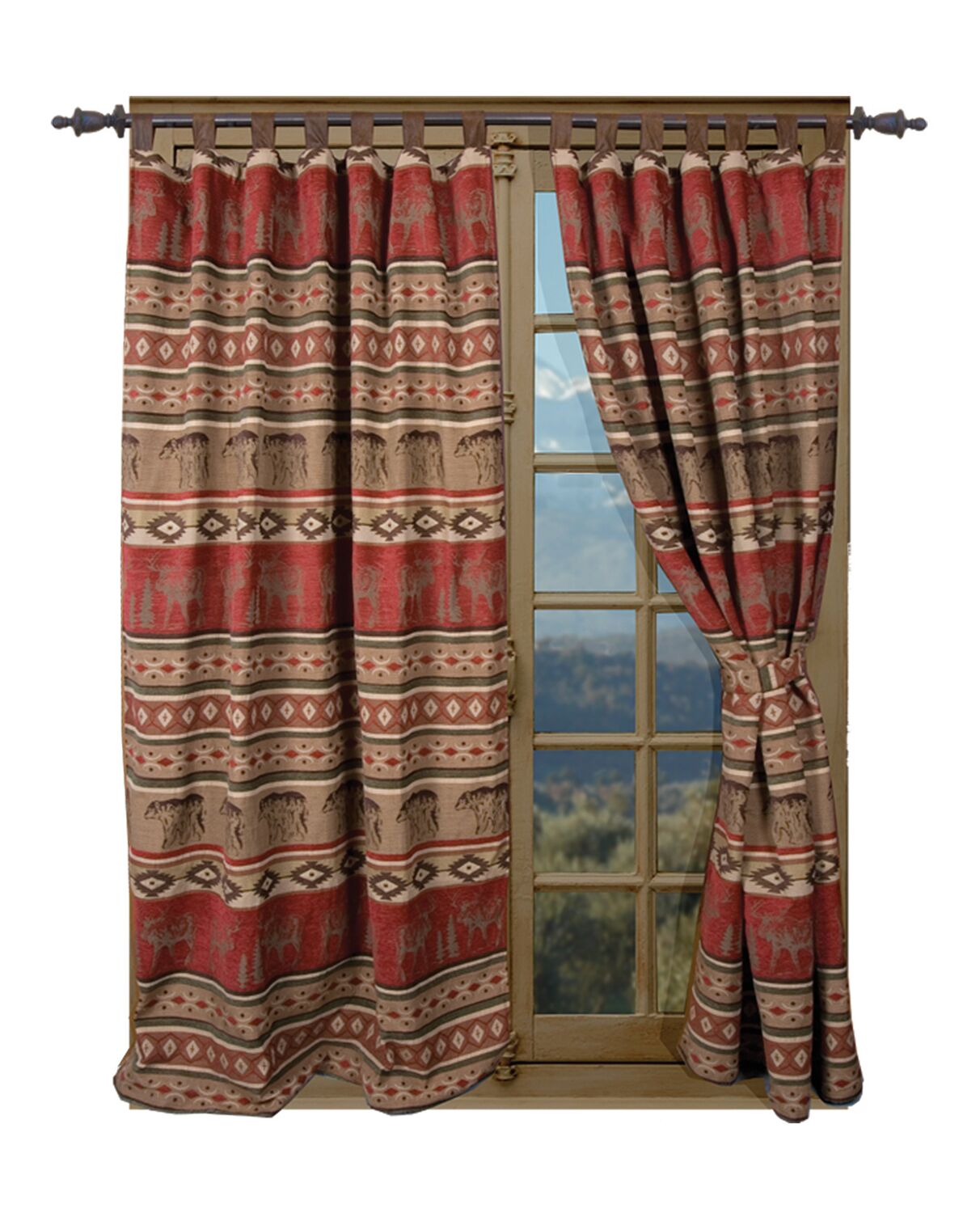 Adirondack 2 panels, each measures 54"x84" Tab Drapes 