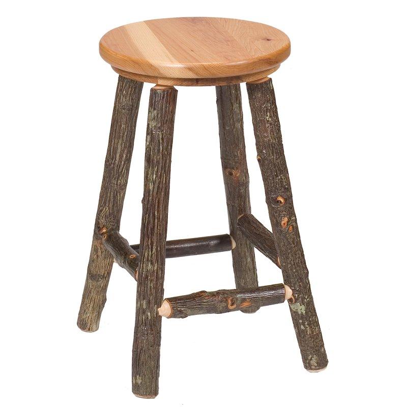 Hickory  Round Barstool