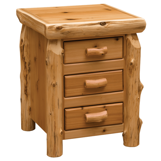 Cedar Three Drawer Nightstand