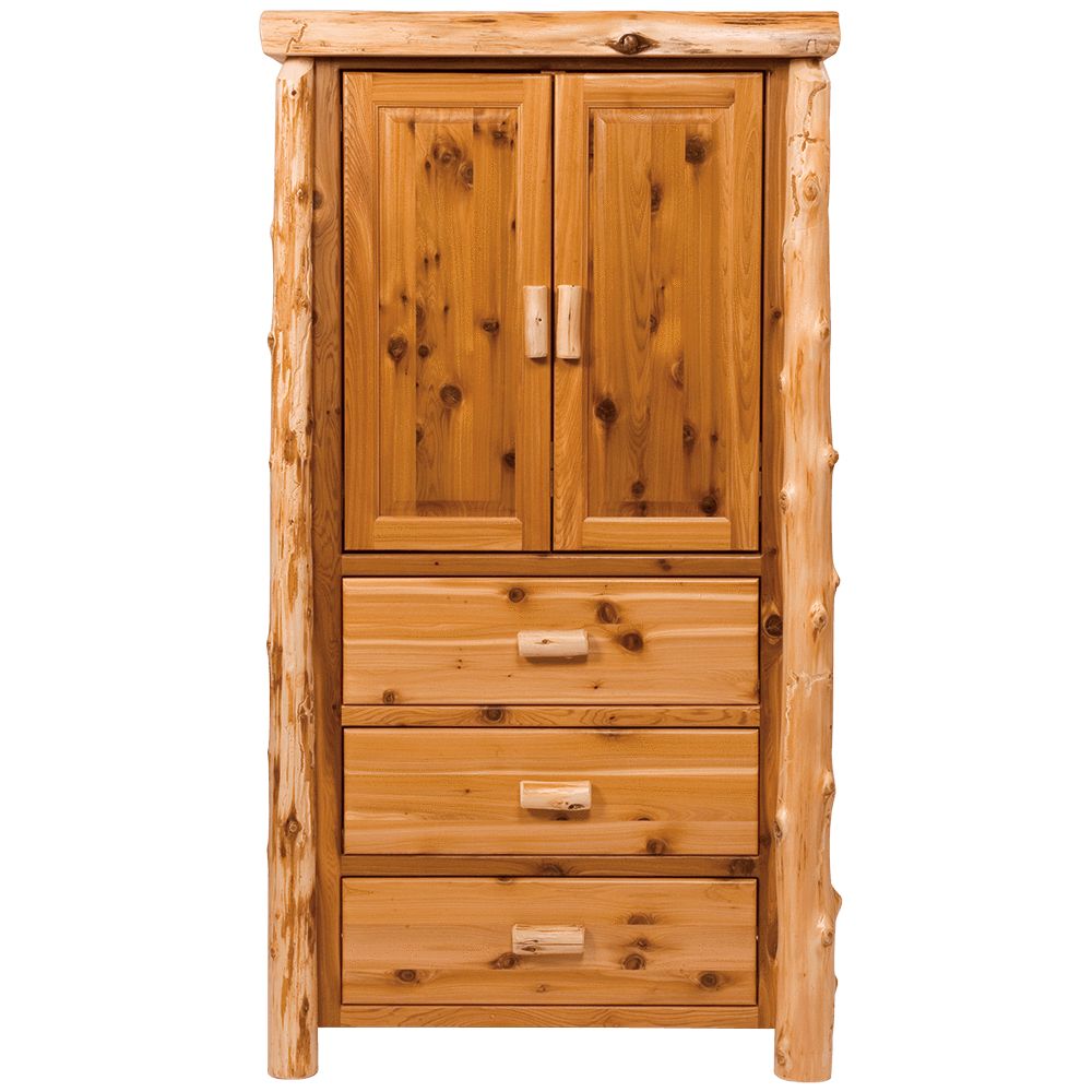 Cedar Three Drawer Armoire