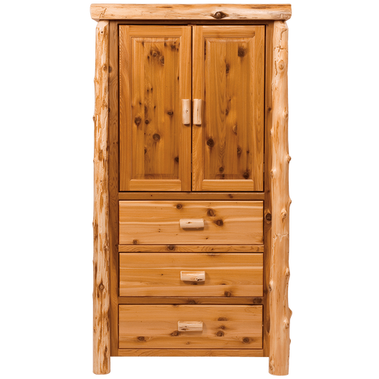 Cedar Three Drawer Armoire