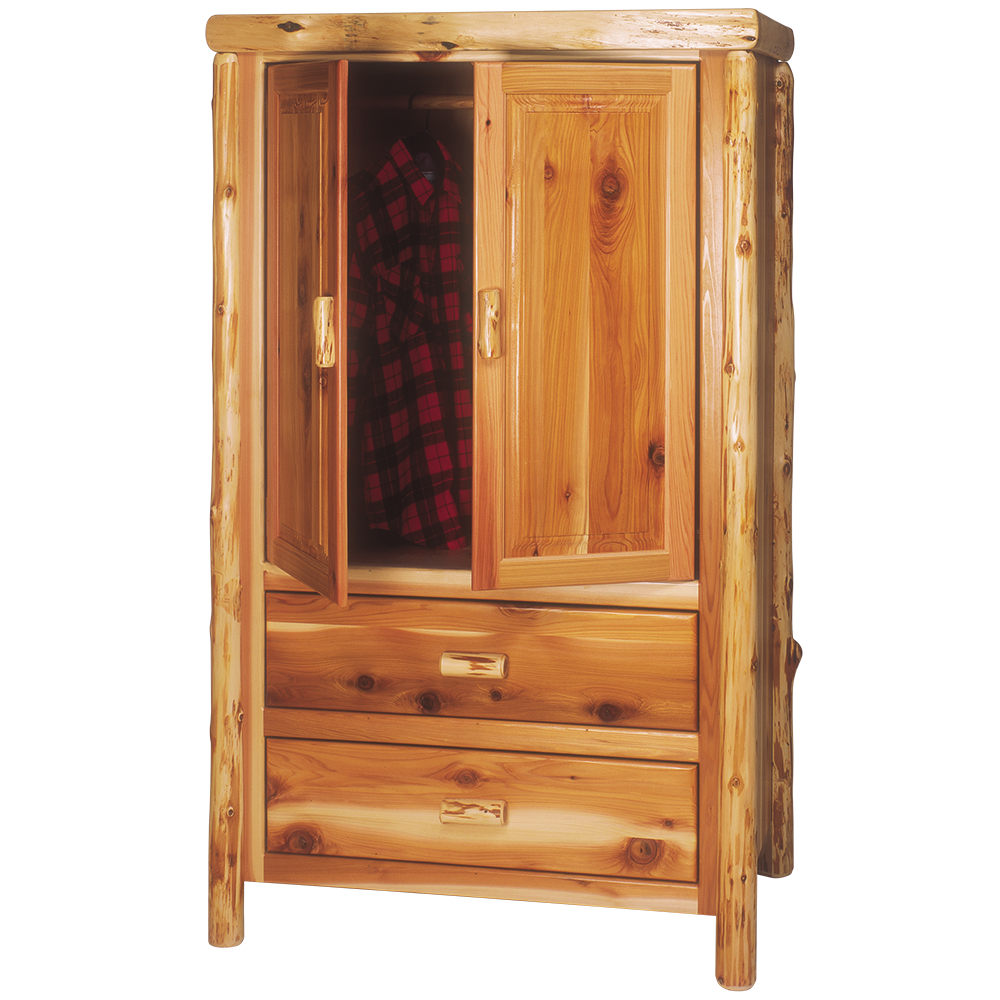 Cedar Two Drawer Wardrobe